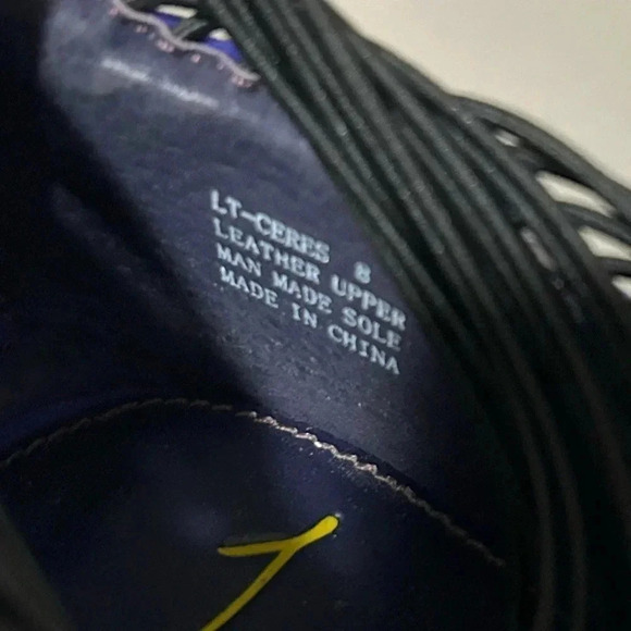 Gently Used LONDON TRASH Blue Leather Ceres Platform Pumps, Size 8 - Picture 6 of 7